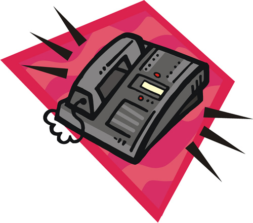clipart icon of a desk phone