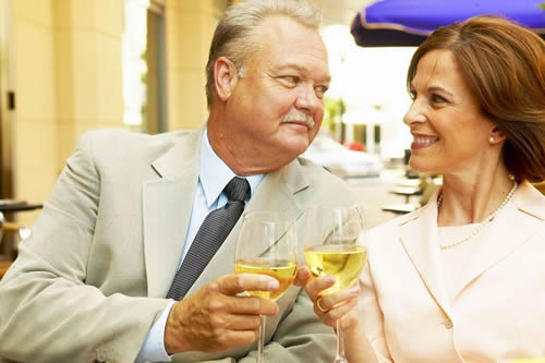Kit and Suzy toastin to the class celebrating a 100% ADA complinant Site. 