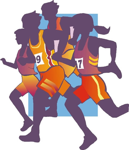 Clipart Image of Track Runners 