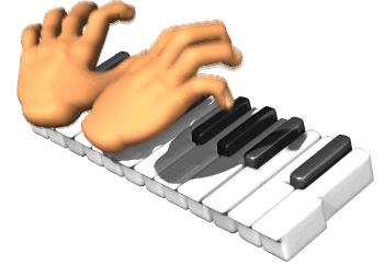 Hands playing the piano for Chorus 