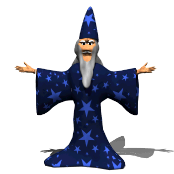 Wizard Raising his hands