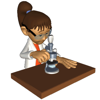 Girl Adjusting Microscope  