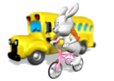 bus and bike animation