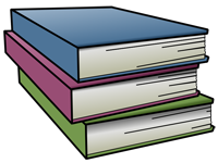 Stack of three books 