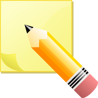 pencil with notepad 