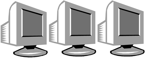 three computers