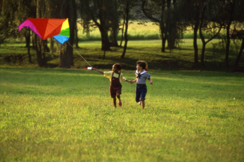 kids with kite