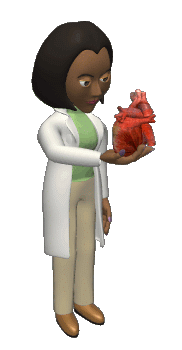 Doctor holding a pulsating heart